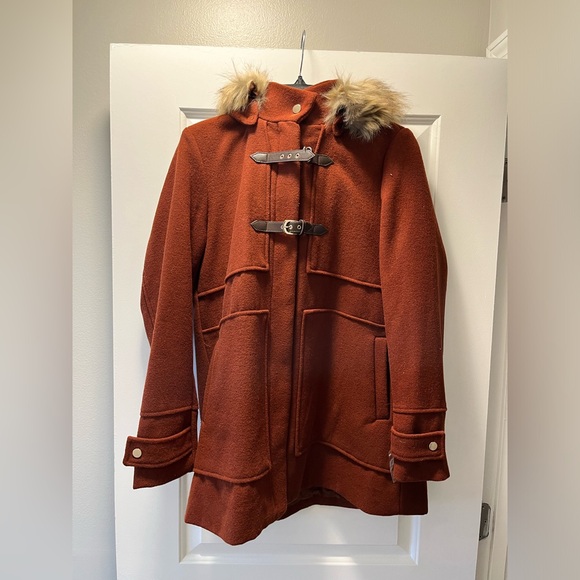 Coffeeshop New York Emmalise Hooded Wool Blend Coat - Picture 2 of 9